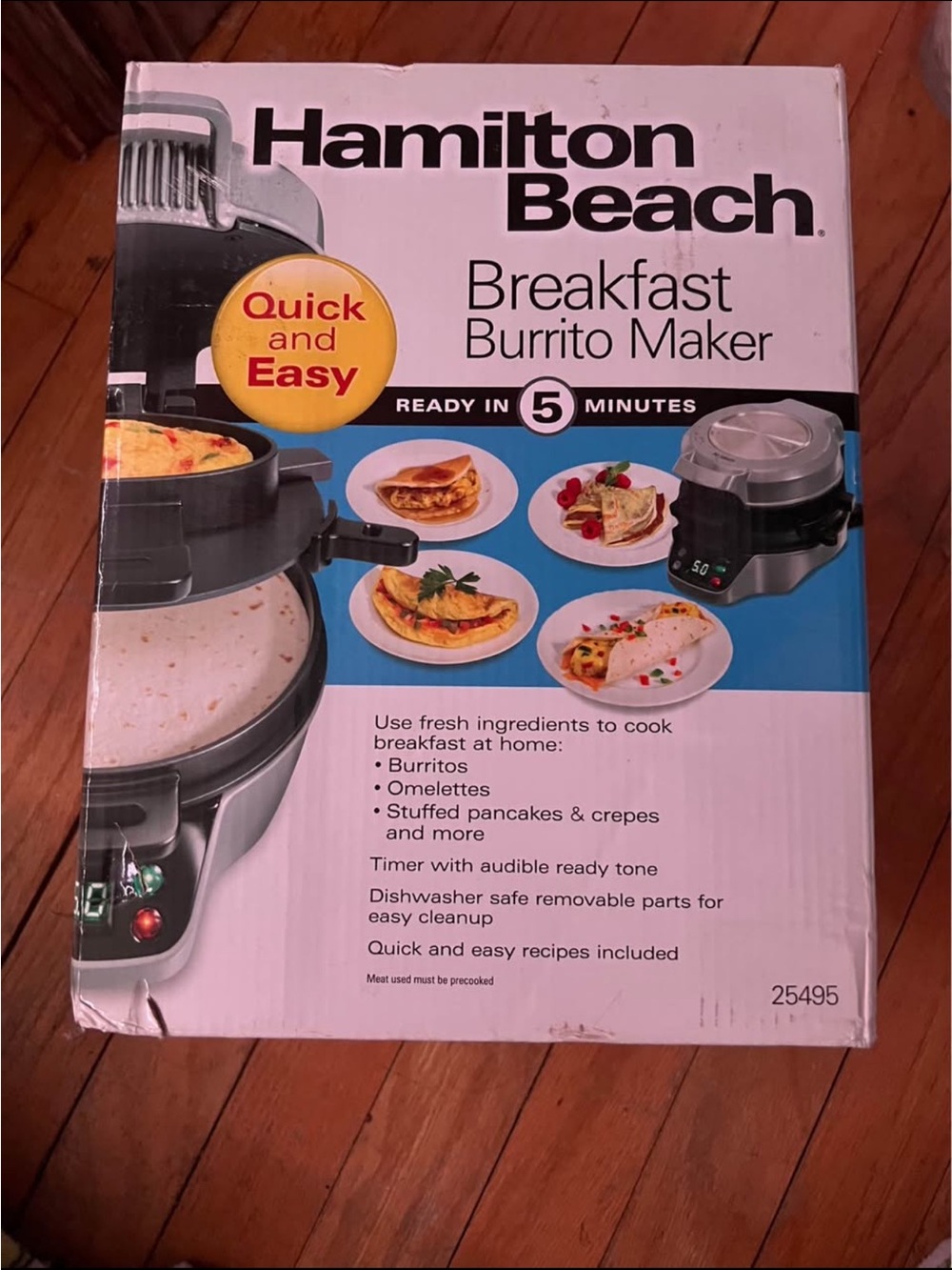 Hamilton Beach Silver and Black Breakfast Burrito Maker